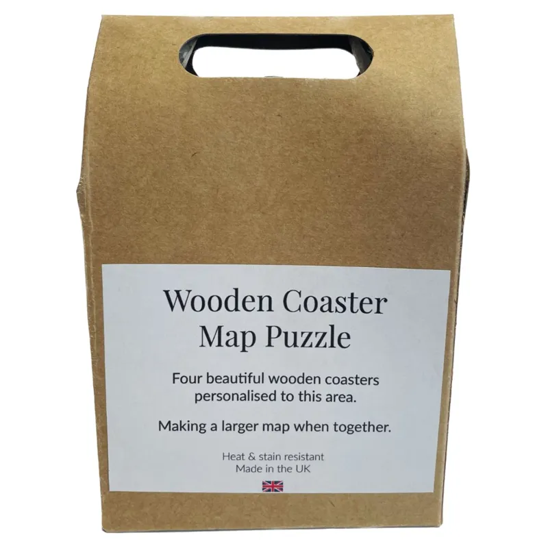 Ulverston Wooden Puzzle Coaster Set-5